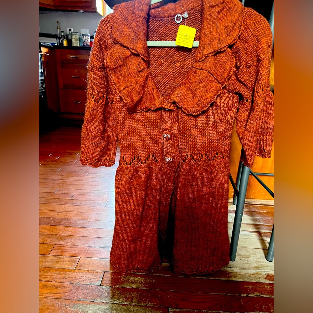 One Girl Who Pumpkin color Sweater